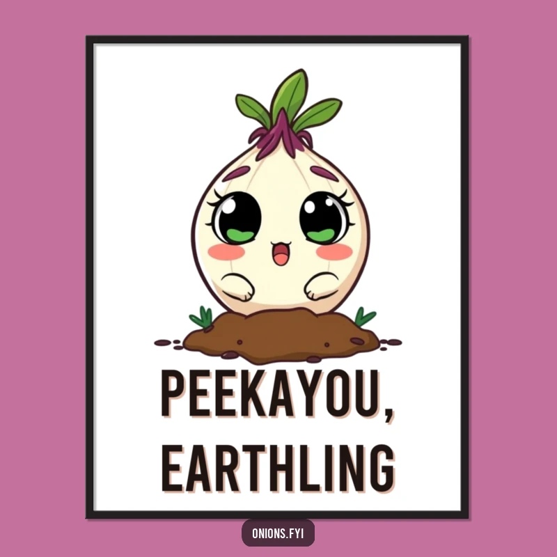 Funny Surprised Onion Poster - Bring Whimsy to Your Walls!