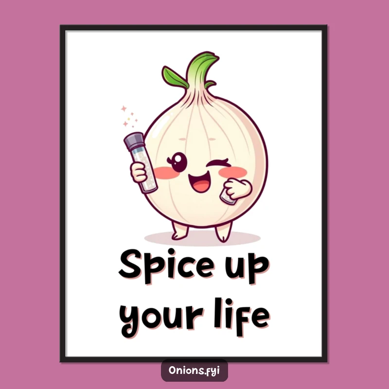 Funny Onion Wink Poster: Hilarious Wall Art Gift for Kitchens & Food Lovers