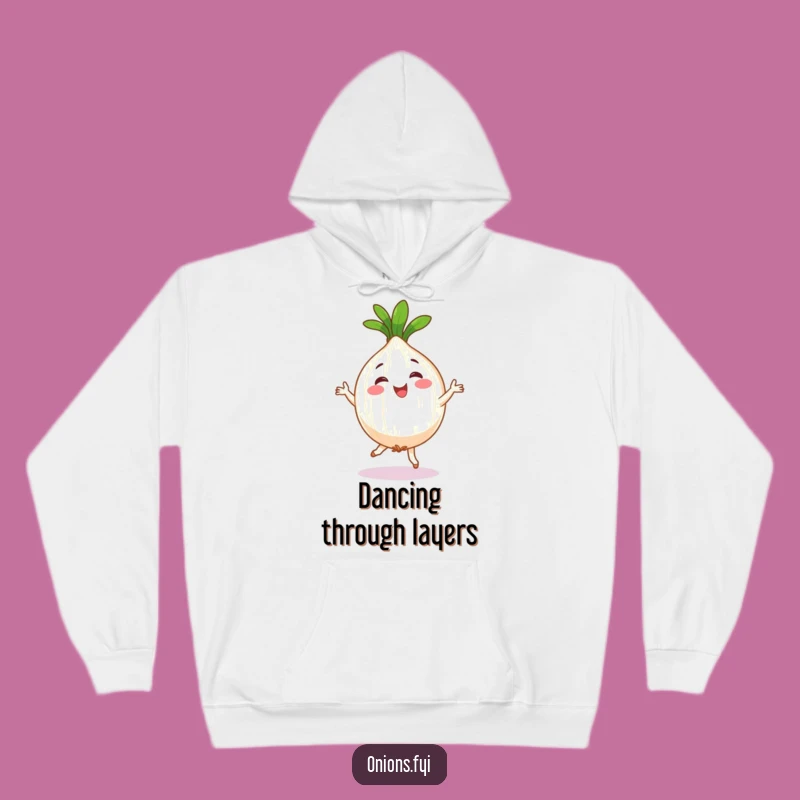 Funny Happy Onion Jig Hoodie - Cozy Vegetable Dancer Gift