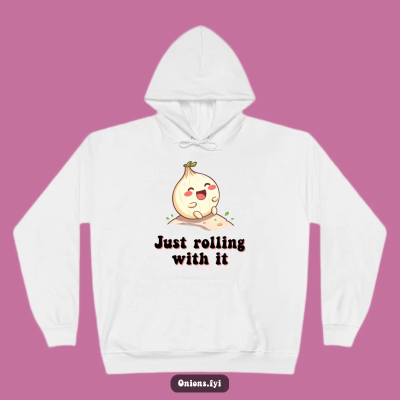 Funny Kawaii Onion Hoodie: Cozy Laughing Onion Hill Roll Gift