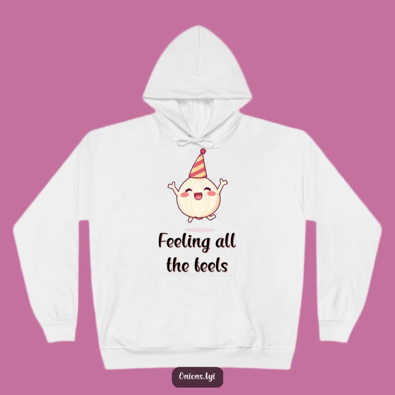 Funny Onion Party Hoodie - Cozy Veggie Celebration, Awesome Funny Gift!