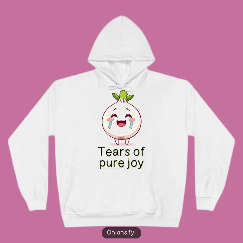 Funny Tears of Joy Onion Hoodie - Cozy Emotional Vegetable Gift