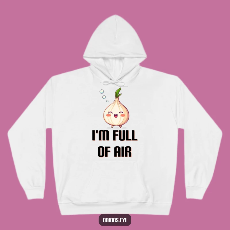 Funny Happy Onion Bubble Hoodie - Cozy and Comical Vegetable Wear
