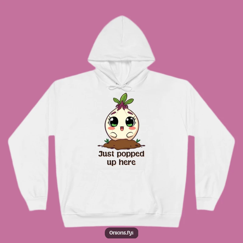 Funny Surprised Onion Hoodie - Cozy Up with a Peek of Fun!