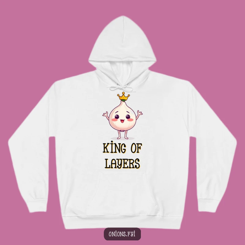Cozy Funny Hoodie: Regal Onion Comfort, Majestic Foodie Gift