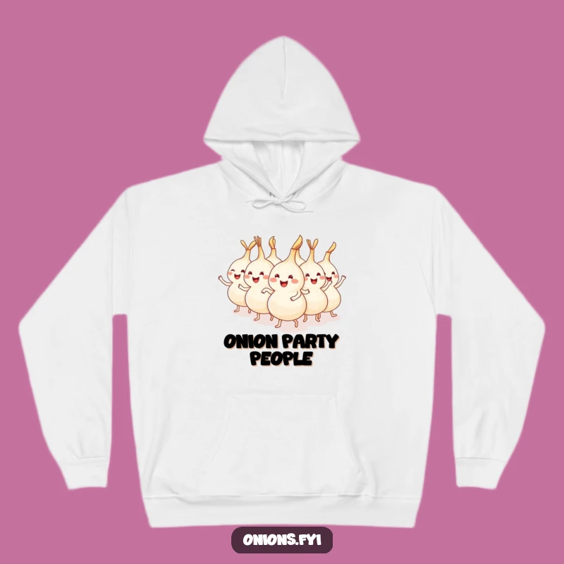 Funny Onion Conga Line Hoodie - Cozy Party Veggie Gear