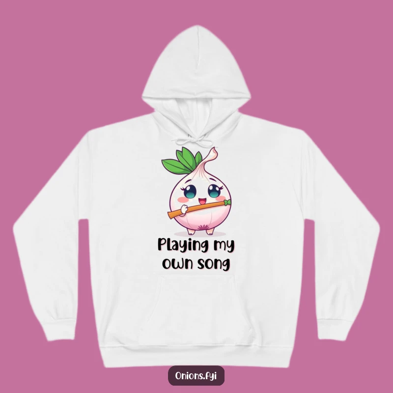 Funny Onion Flute Hoodie: Cozy Melodies, Your Warm and Humorous Companion
