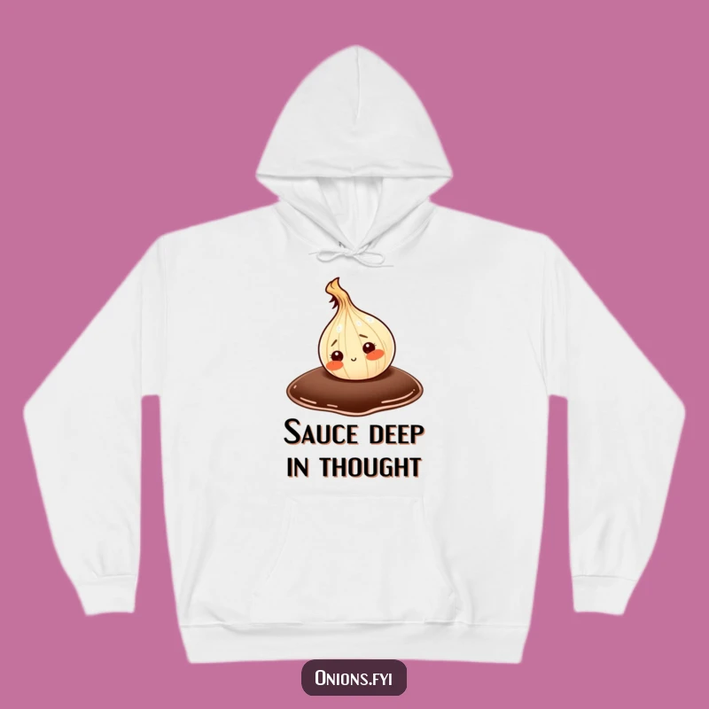 Funny Onion Exploring Soy Sauce Hoodie: Warm Cozy Comfort and Laughs Gift