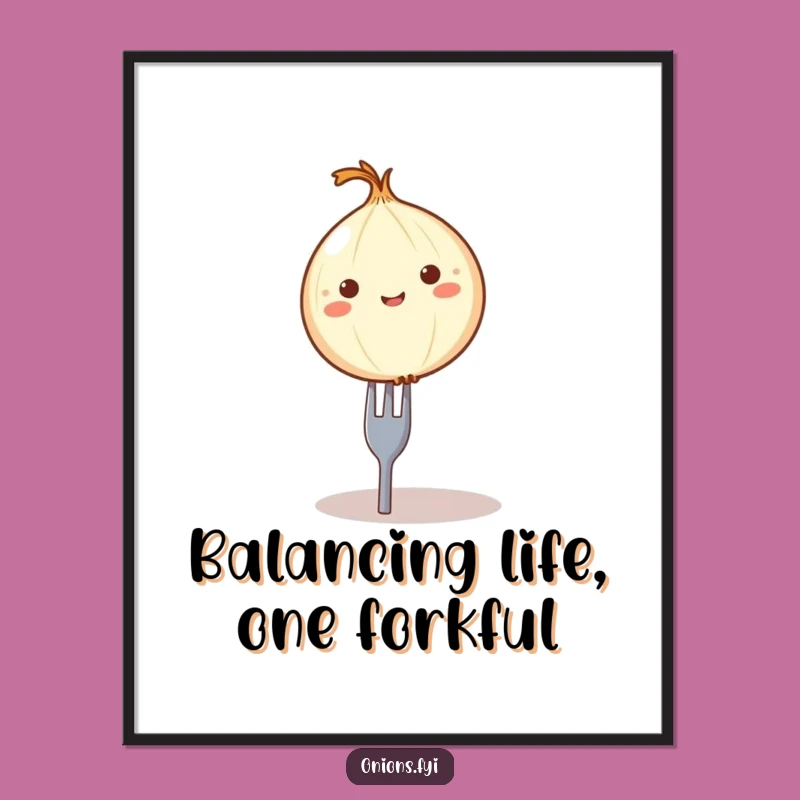 Funny Free Printable Onion Wall Art - Fork Balance Downloadable Quirky Decor