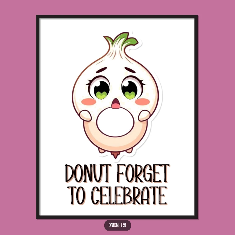 Funny Free Printable Wall Art: Surprised Onion Ring Drop!