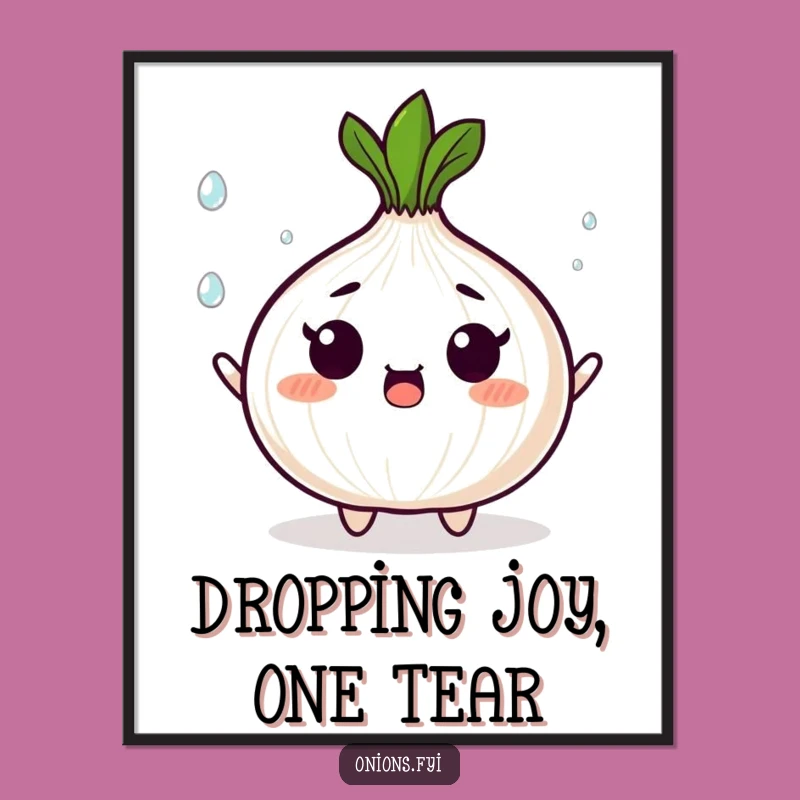 Free Printable Wall Art: Juggling Onion Drops, Quirky Downloadable Gift!
