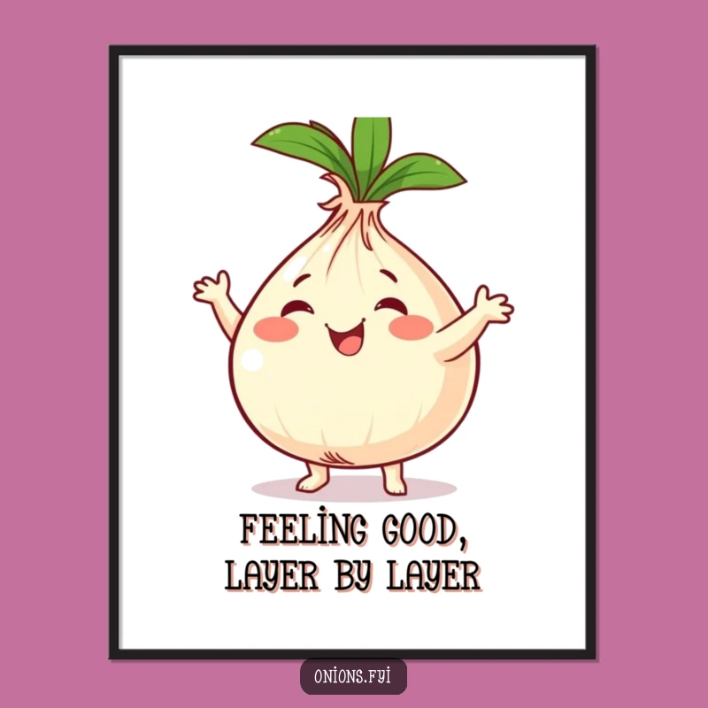 Free Printable Wall Art: Dancing Onion Fun Funny Downloadable Decor