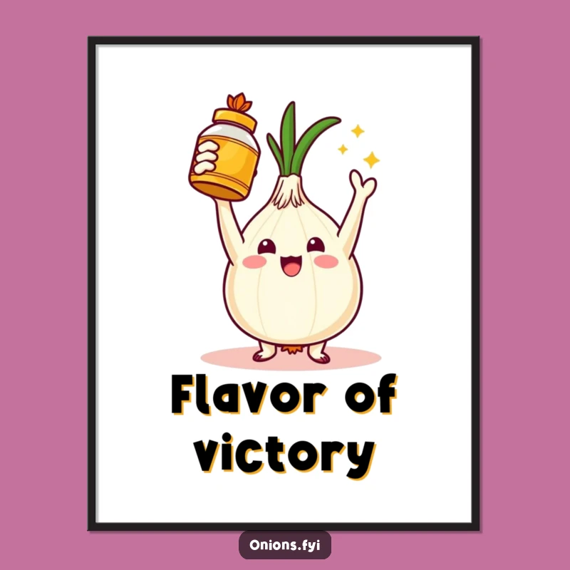 Funny Free Printable Wall Art: Onion Spice Victor Downloadable Art Gift