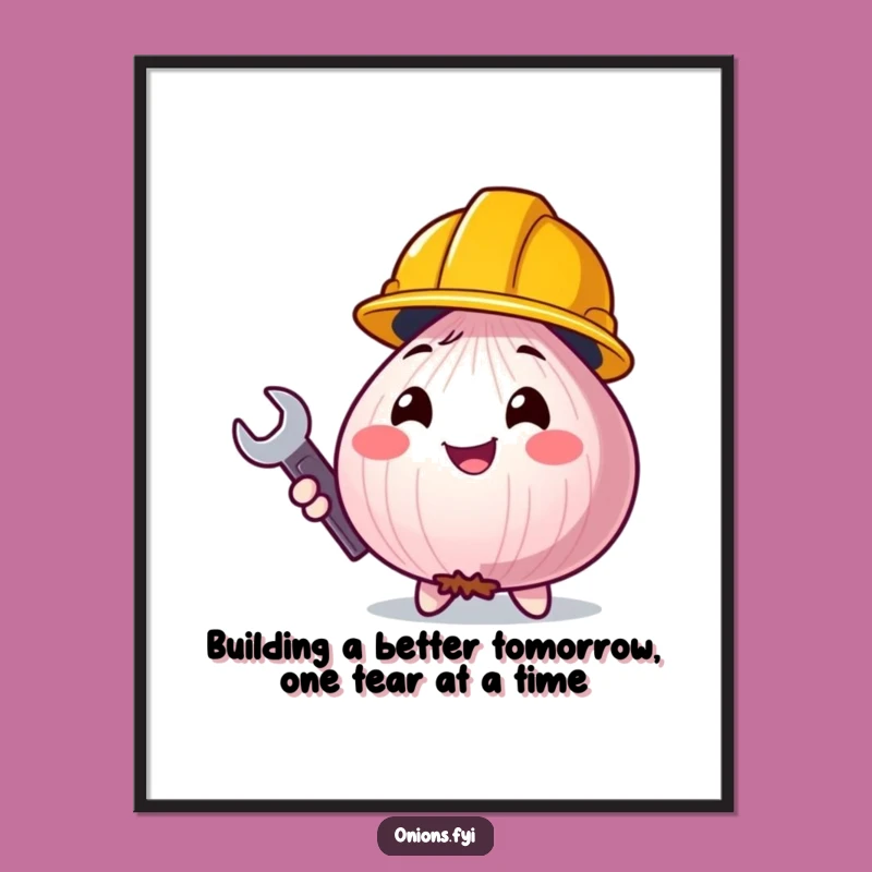 Free Printable Construction Onion Art - Funny DIY Downloadable Humor for Home Decor