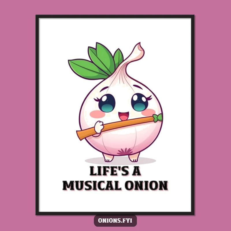 Free Printable Flute Onion Wall Art - Whimsical Downloadable Decor for Music Lovers!