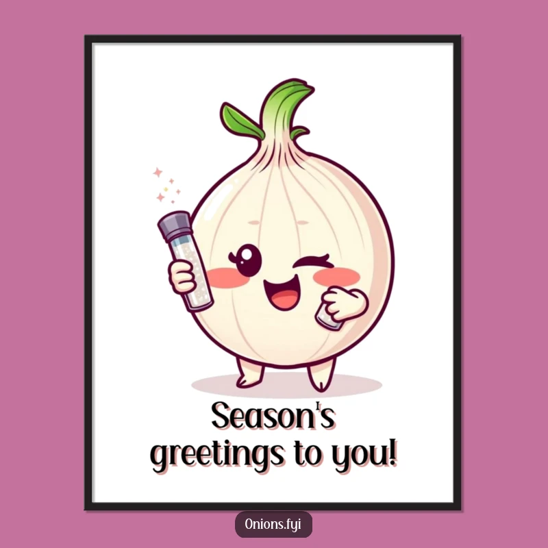 Free Printable Funny Onion Wall Art: Winking Salt Shaker - Downloadable Decor