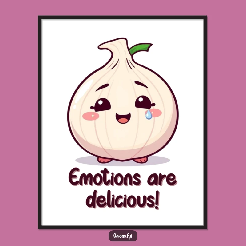 Free Printable Wall Art: Sparkly Tear Onion, Emotional & Funny Downloadable Decor