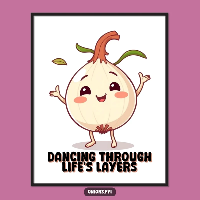 Funny Free Printable Onion Wall Art - Dancing Leaves Downloadable Whimsical Decor