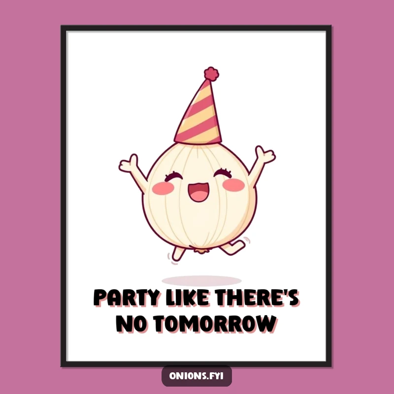 Funny Free Printable Wall Art: Cheerful Onion Spreading Joy!