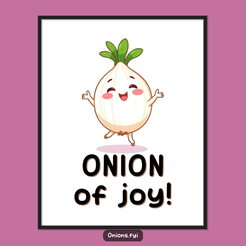Funny Free Printable Wall Art: Happy Onion Jig Downloadable Decor