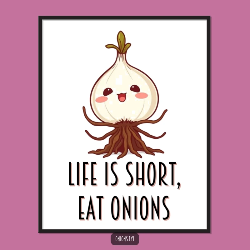Funny Free Printable Wall Art: Kawaii Onion Caper Downloadable for Quirky Decor