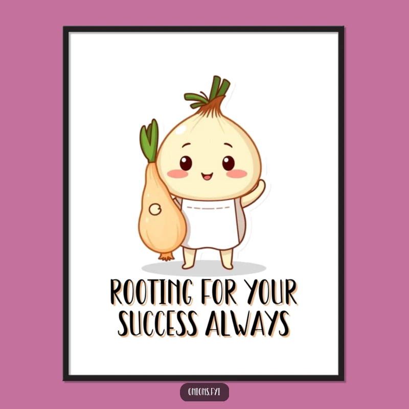 Funny Free Printable Wall Art: Proud Onion Chef - Downloadable DIY Kitchen Decor