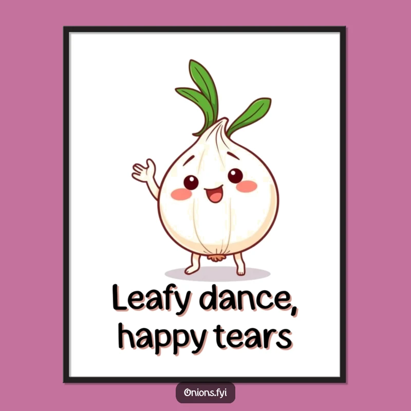 Funny Free Printable Wall Art: Silly Onion Dance, Quirky Downloadable Decor