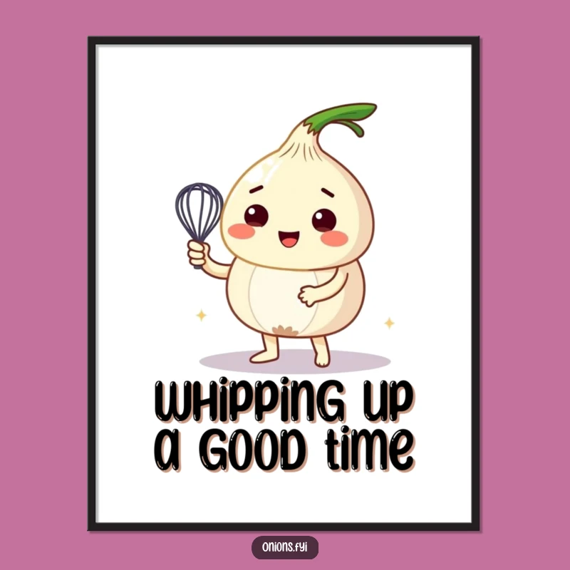 Funny Free Printable Wall Art: Whisking Onion's Potion Downloadable Art Decor