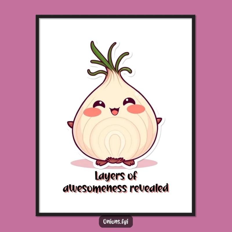 Free Printable Wall Art: Proud Onion Layers Funny Downloadable Decor