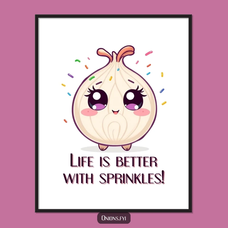 Free Printable Sprinkle Onion Art - Funny DIY Downloadable Humor for Whimsical Decor
