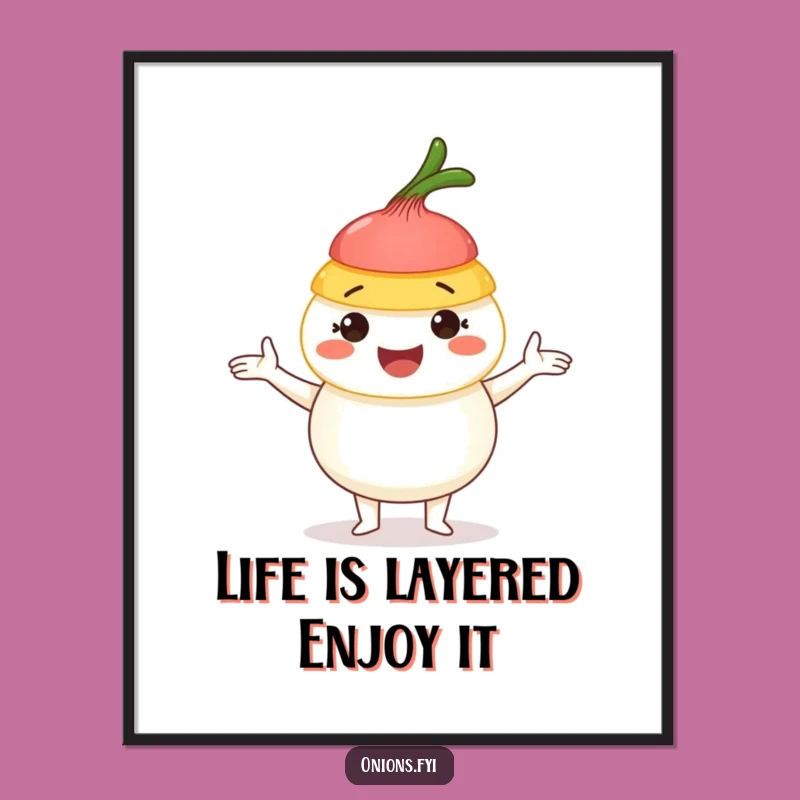 Free Printable Wall Art: Funny Juggling Onion Character for Quirky Downloadable Home Decor