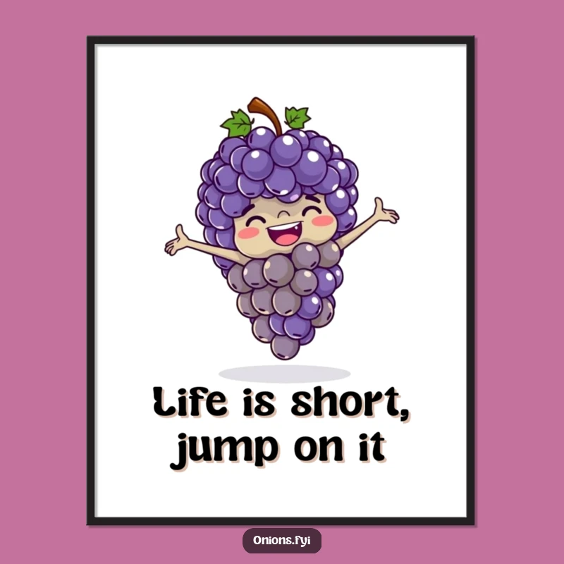 Funny Free Printable Wall Art: Grapes Leapfrog Fun Downloadable Decor