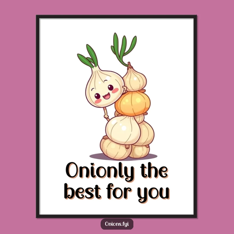 Funny Free Printable Wall Art: Onion Climb Humor Downloadable Art Gift