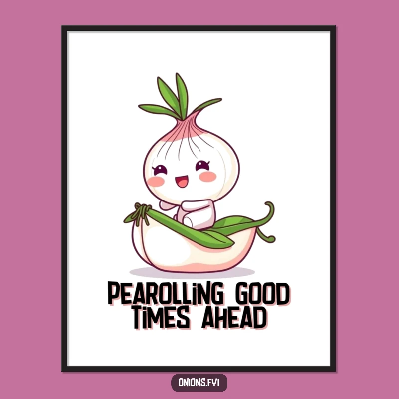 Free Printable Funny Onion Pea Ride Wall Art - Playful Downloadable Decor