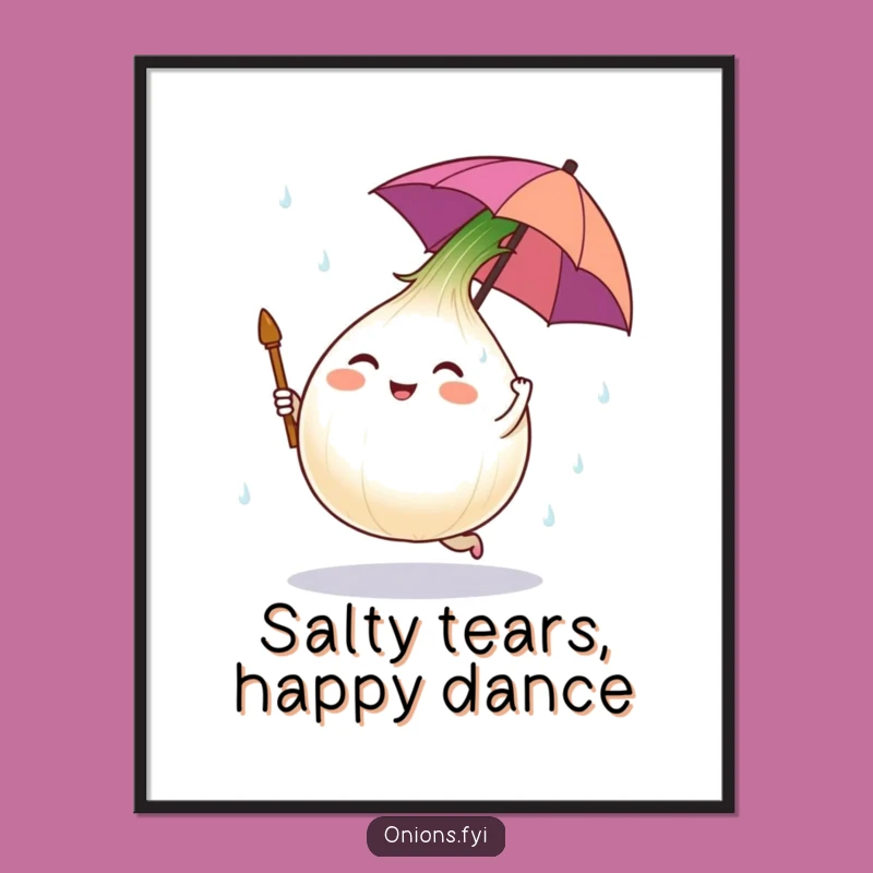 Free Printable Wall Art: Salty Onion Character Funny Downloadable, Print at Home