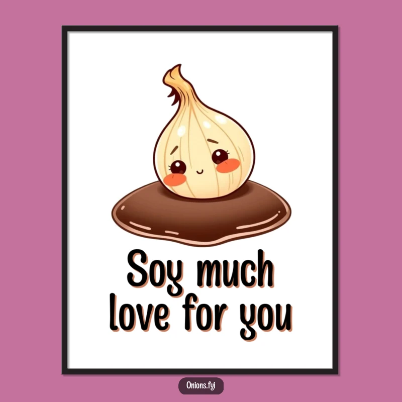 Funny Free Printable Wall Art: Onion & Soy Sauce Art Downloadable Gift Decor