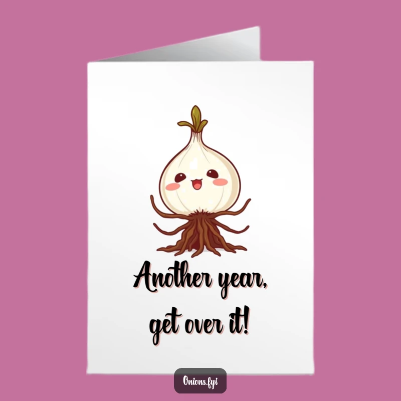 Funny Free Printable Birthday Card: Kawaii Onion Caper Downloadable for a Laugh