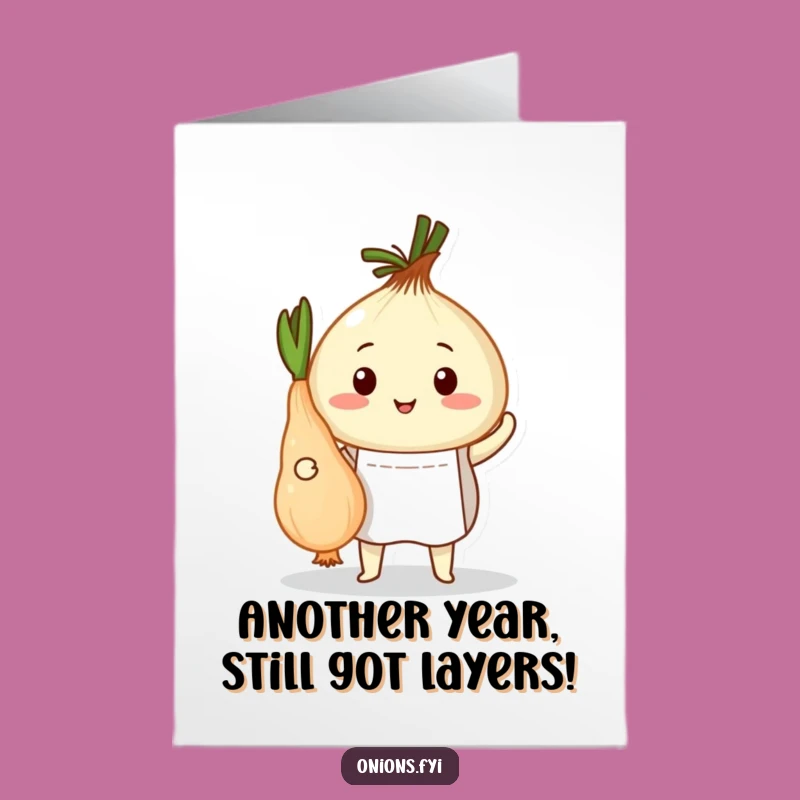 Free Printable Birthday Card: Proud Onion Chef - Downloadable DIY Kitchen Humor Gift