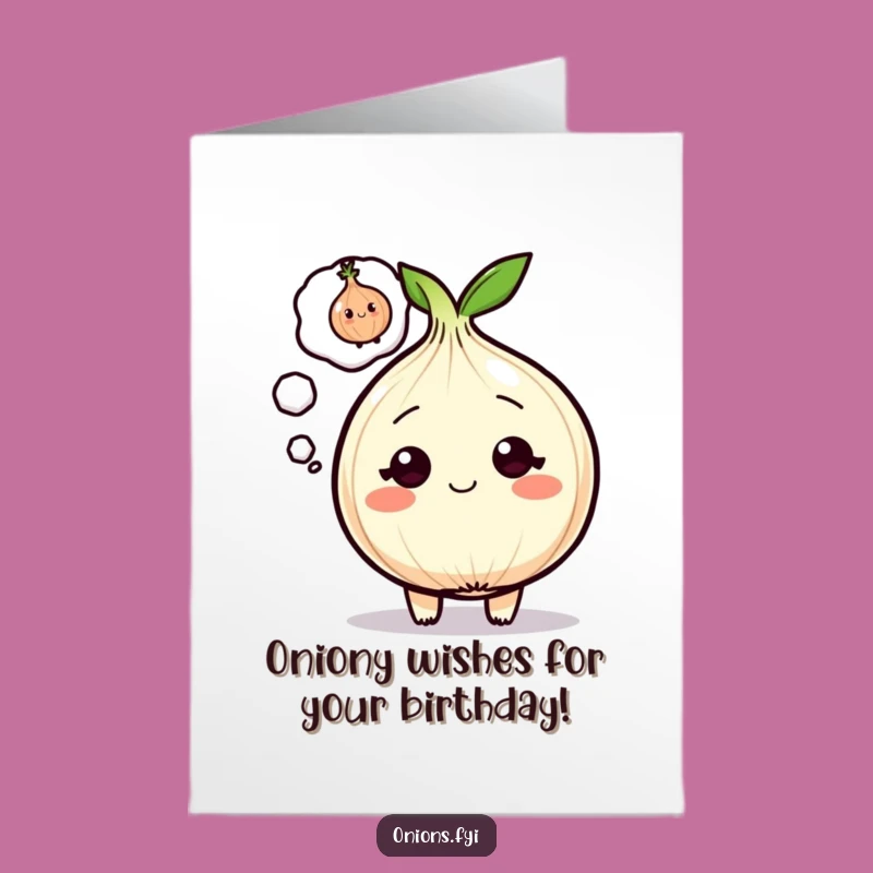 Free Printable Birthday Card: Funny Onion with Wink, Perfect DIY Downloadable Gift