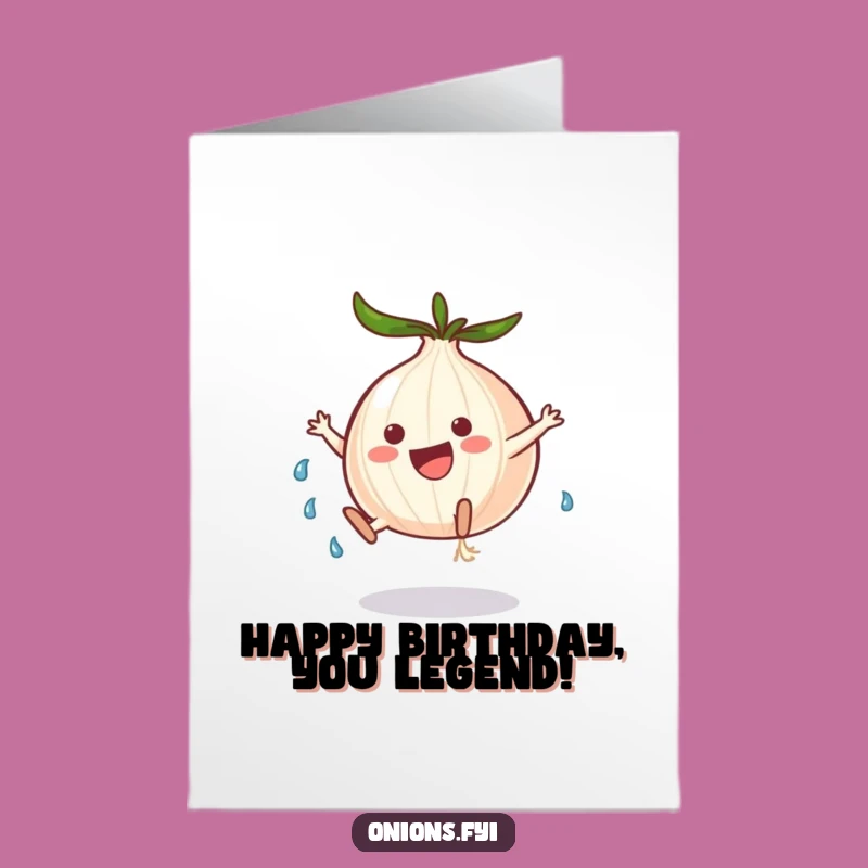 Free Printable Cartwheel Onion Birthday Card - Funny DIY Downloadable Gift for Joyful Souls