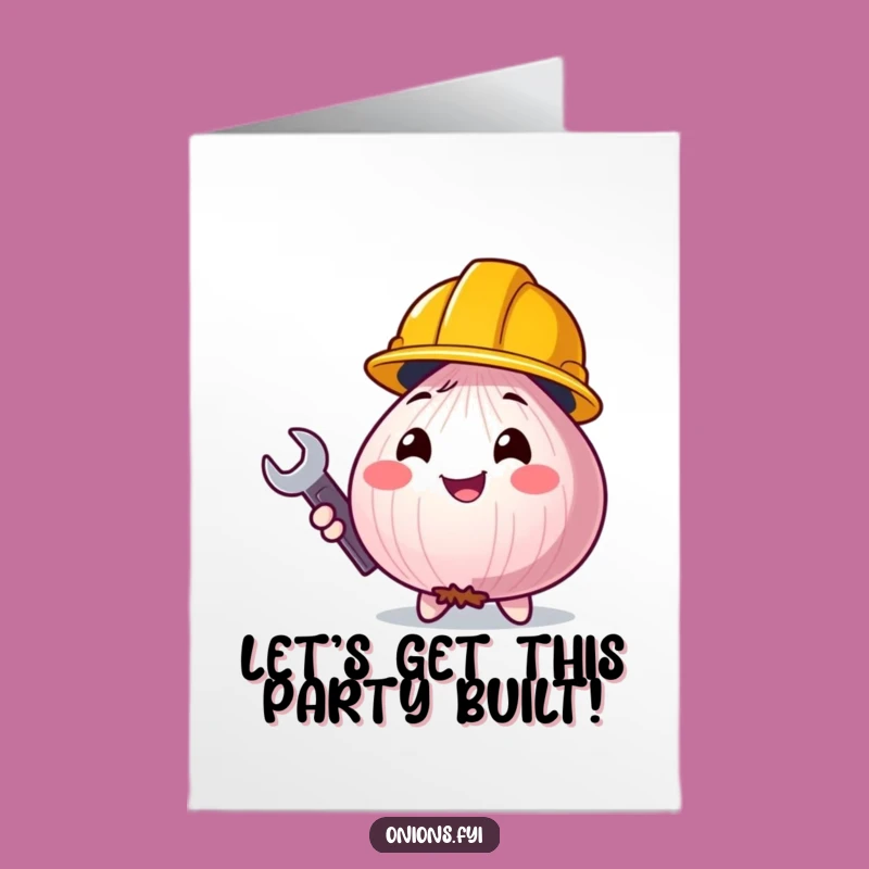 Free Printable Construction Onion Birthday Card - Funny DIY Downloadable Gift for Him