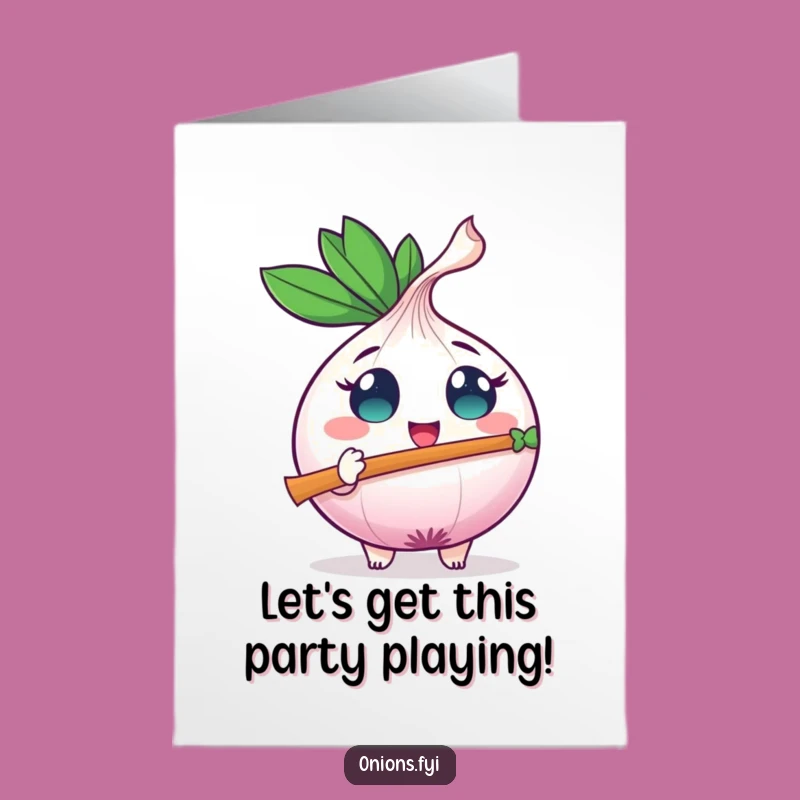 Free Printable Flute Onion Birthday Card - Joyful Downloadable Gift for Music Lovers!