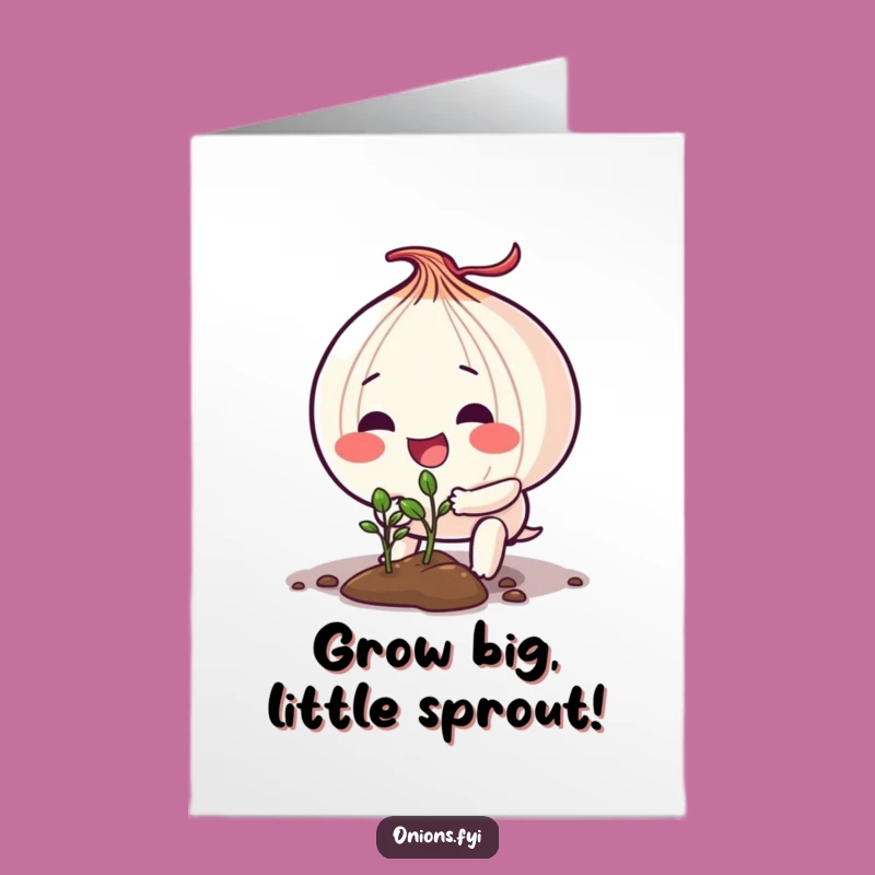 Free Printable Onion Planting Birthday Card: Growing Joy Downloadable Gift