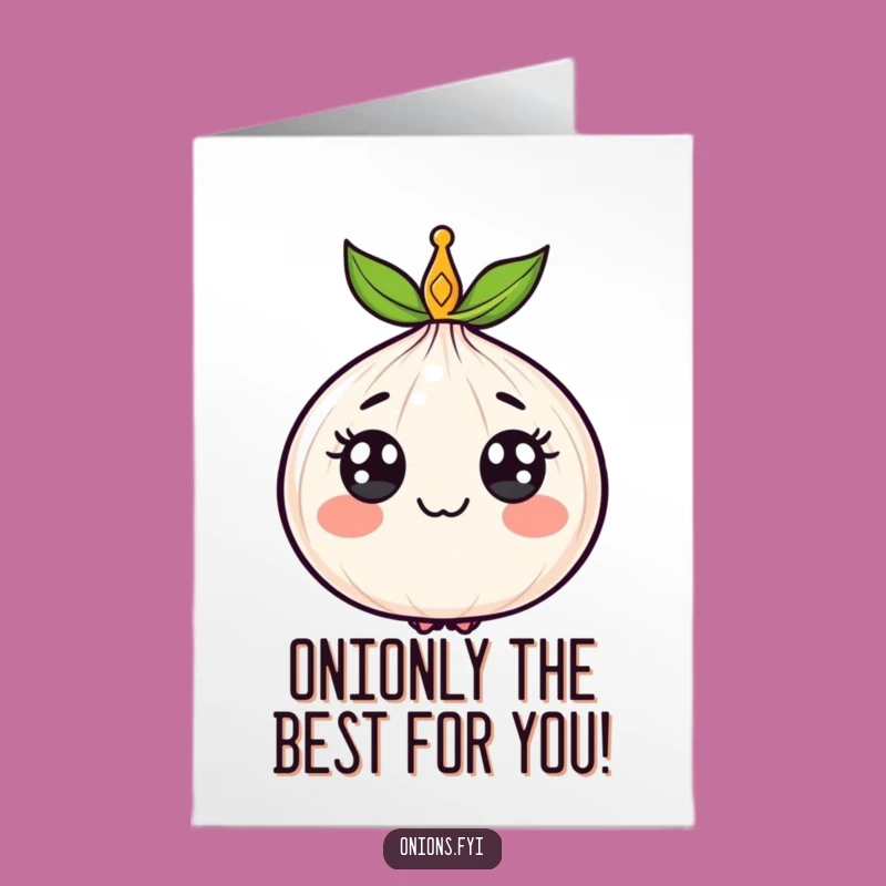 Funny Free Printable Birthday Card: Crown Onion for a Royal Celebration
