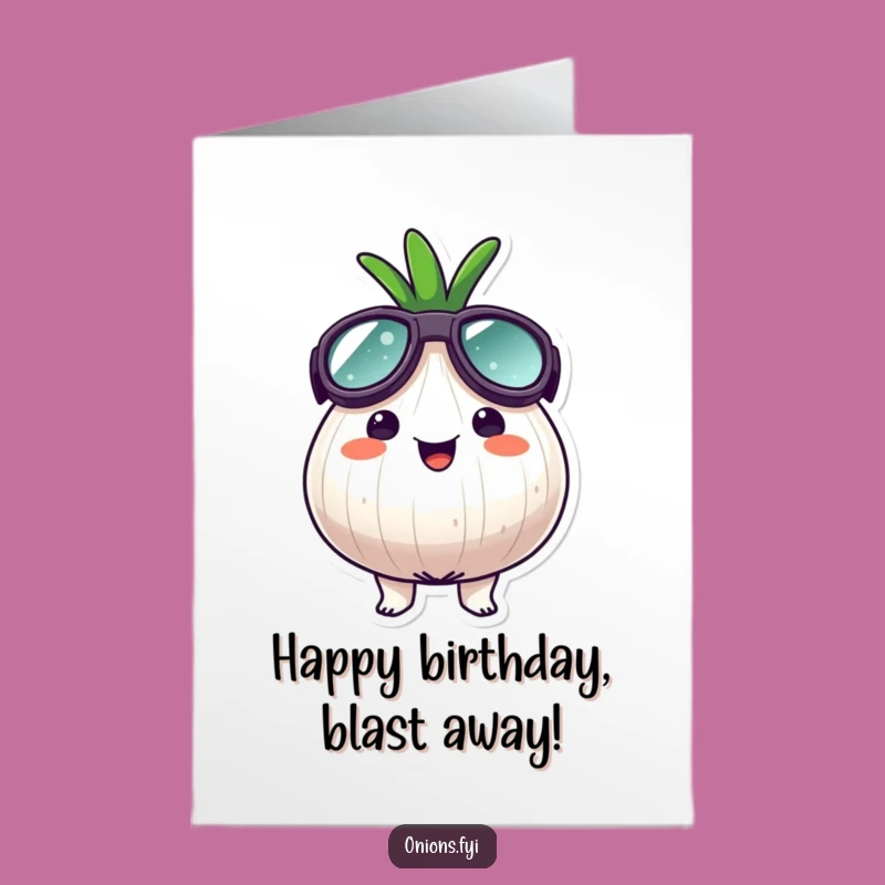 Funny Free Printable Onion Birthday Card - Goggles Humor Downloadable Gift