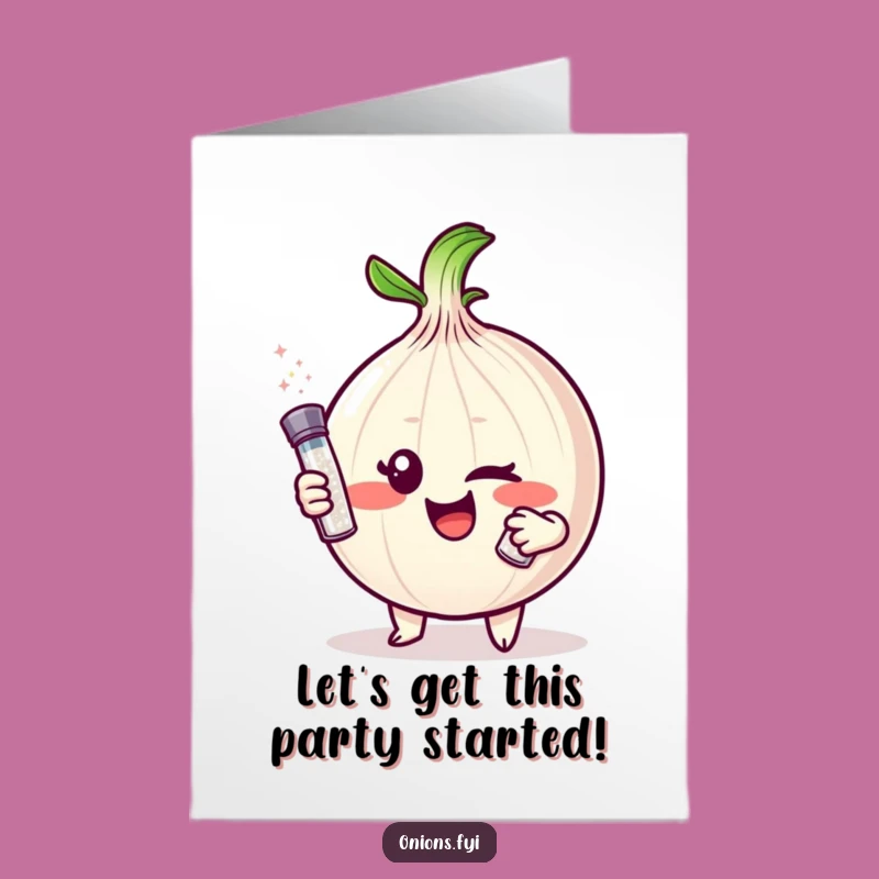 Free Printable Funny Birthday Card: Winking Onion Salt Gift - Downloadable Humor