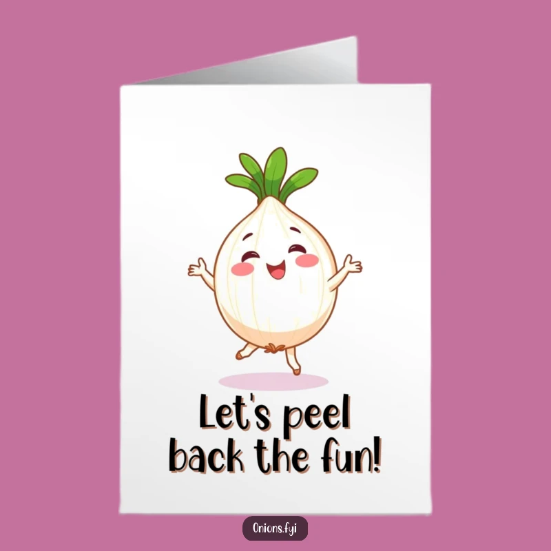 Free Printable Birthday Card: Happy Onion Jig Funny Downloadable Gift