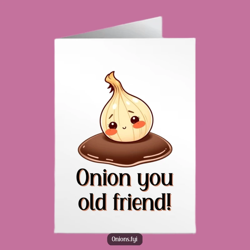 Funny Free Printable Birthday Card: Delighted Onion & Soy Sauce Downloadable Gift