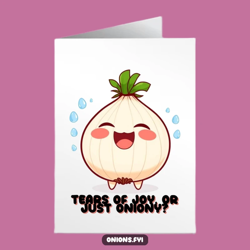 Free Printable Onion Birthday Card: Funny Laughing Veggie Downloadable Gift