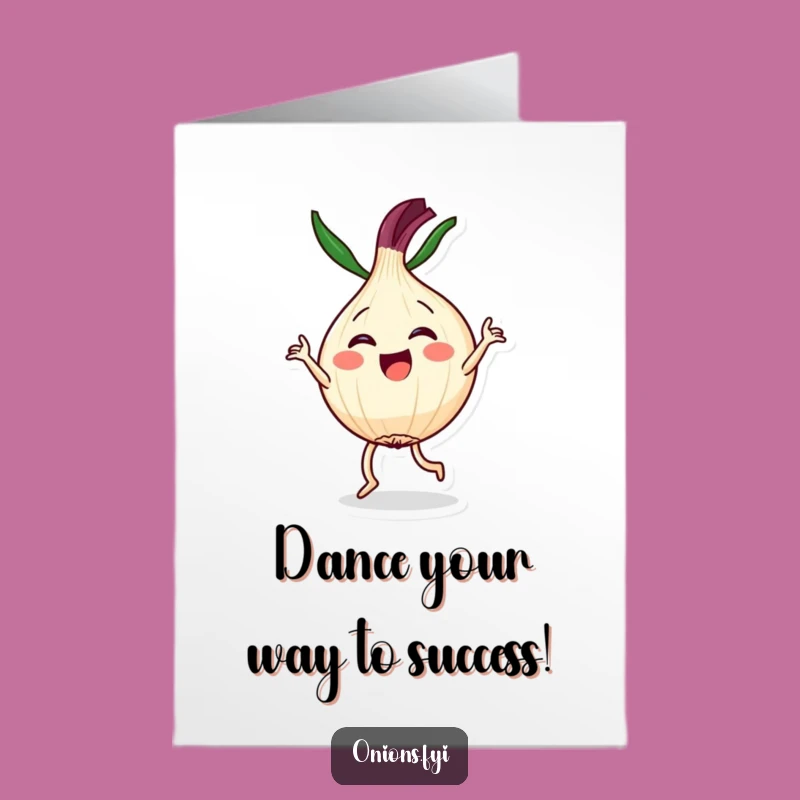Free Printable Congratulations Card: Dancing Onion's Victory - Joyful Downloadable Cheers